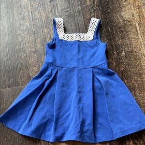 Janie and Jack Royal Blue Dress with White Lace